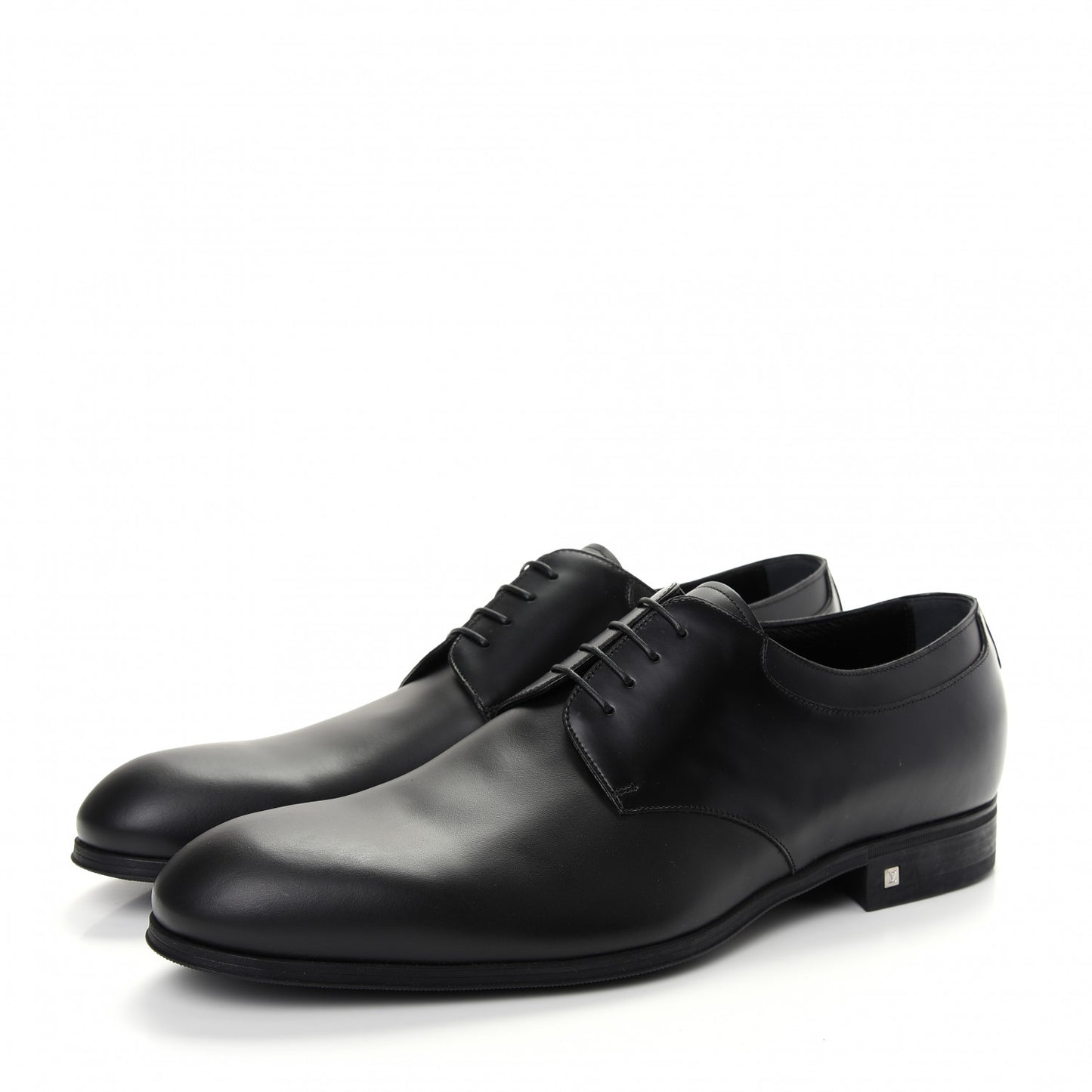 Lambskin Mens Derby Lace Up Shoes 9.5 Black
