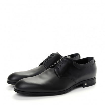 Louis Vuitton Lambskin Mens Derby Lace Up Shoes 9.5 Black 3 of 10