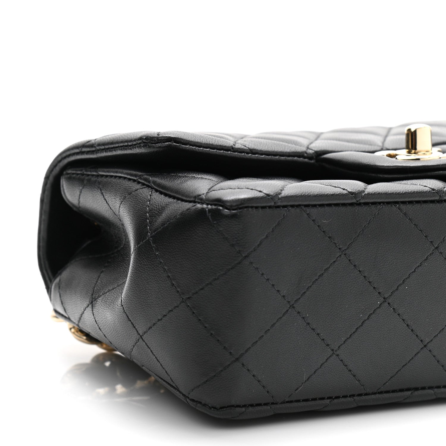 Chanel Lambskin Quilted Mini Coco Charms Rectangular Flap Black 9 of 13