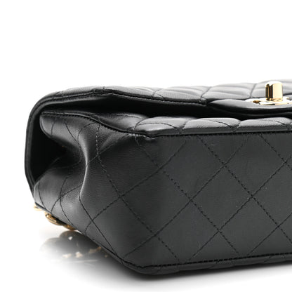 Chanel Lambskin Quilted Mini Coco Charms Rectangular Flap Black 9 of 13