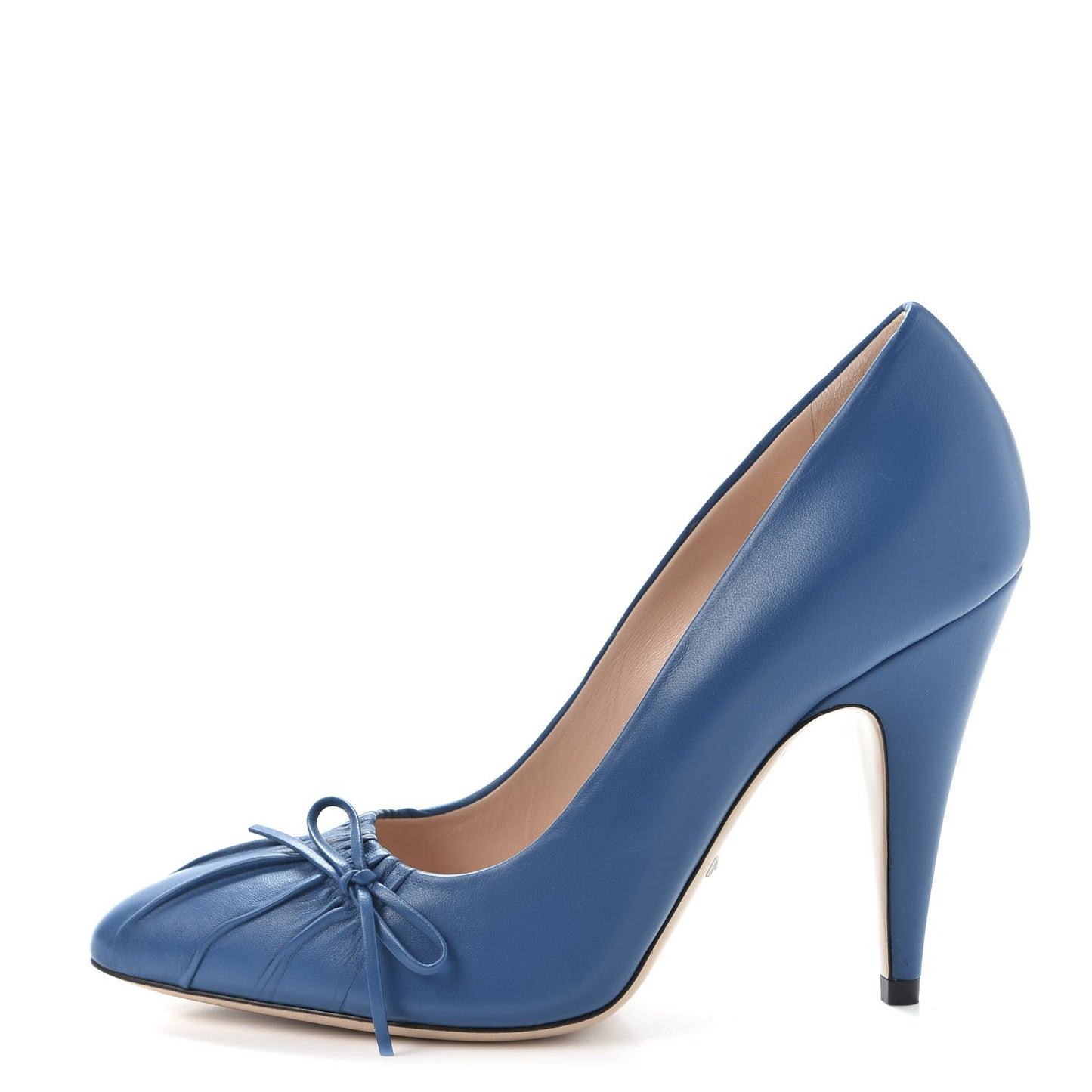 Nappa Bow High Heel Pumps 37 Riviera Blue