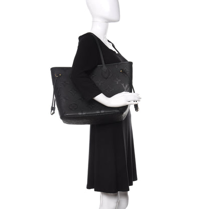 Louis Vuitton Empreinte Monogram Giant Neverfull MM Black 2 of 11