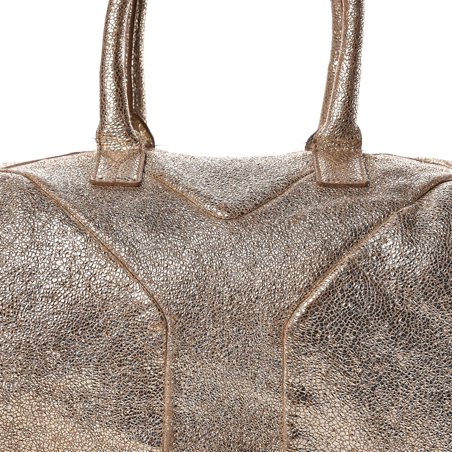Saint Laurent Volcano Crackled Calfskin Medium Easy Y Bag Gold 10 of 30