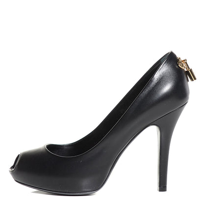 Louis Vuitton Smooth Calfskin Oh Really Peep Toe Pumps 36 Black 1 of 7