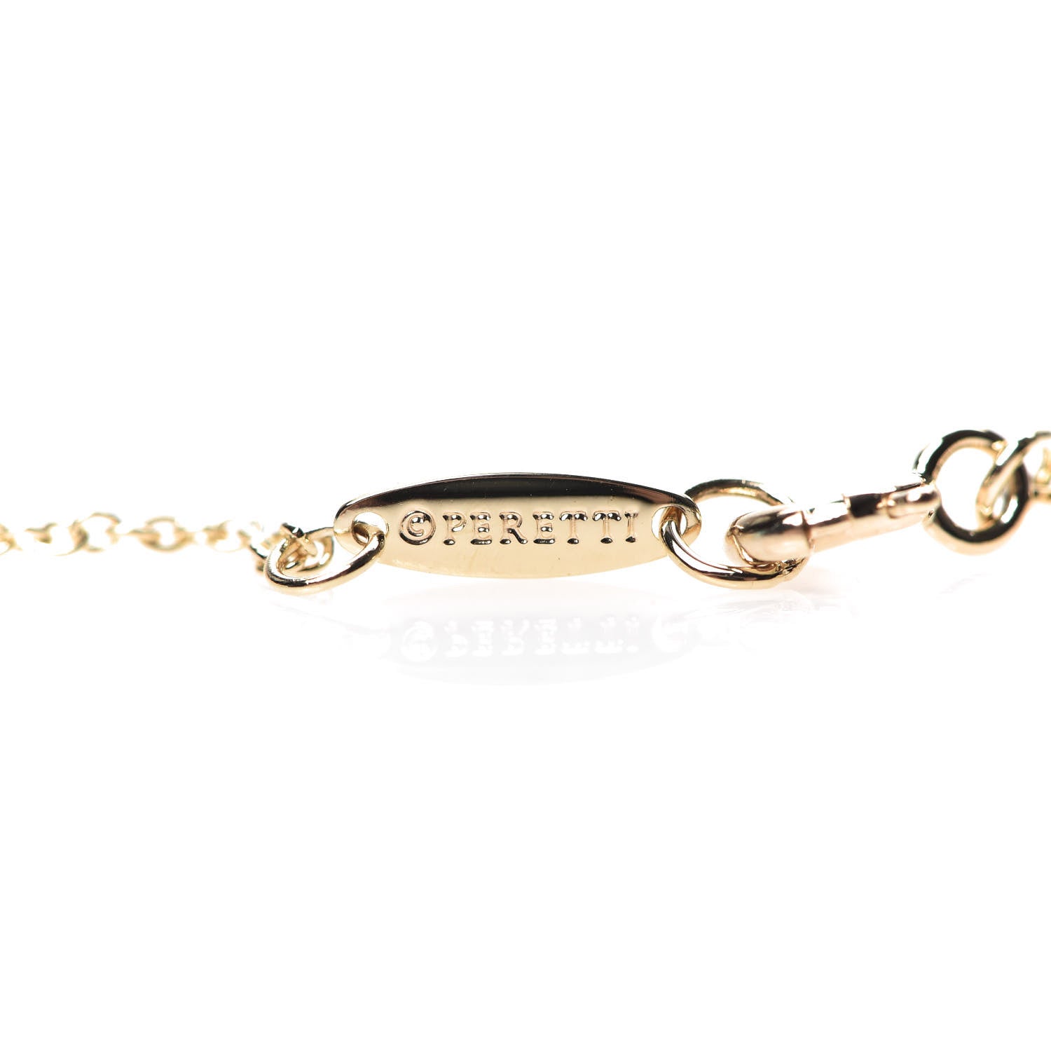 Tiffany 18K Yellow Gold 7mm Elsa Peretti Bean Pendant Necklace 5 of 8
