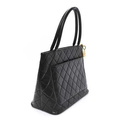 Chanel Lambskin Quilted Medallion Tote Black Black 4 of 12