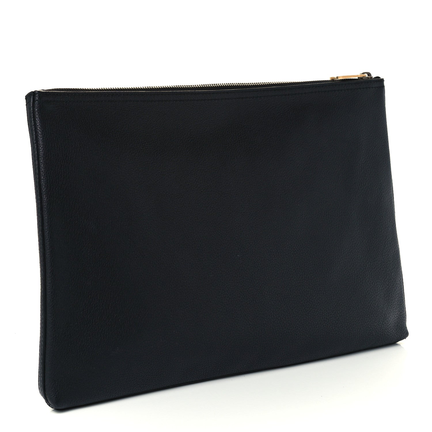 Gucci Pebbled Calfskin Large Logo Portfolio Clutch Black 3 of 11