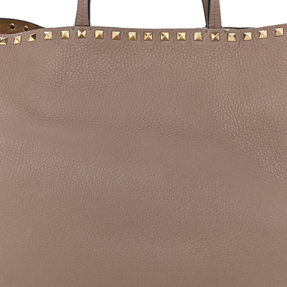 Valentino Garavani Grained Calfskin Rockstud Shoulder Tote Poudre 7 of 9