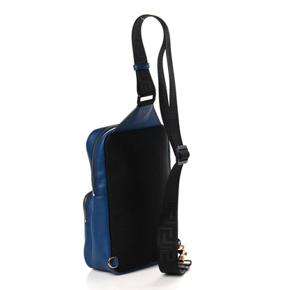 Versace Calfskin Sling Bag Blue 3 of 8