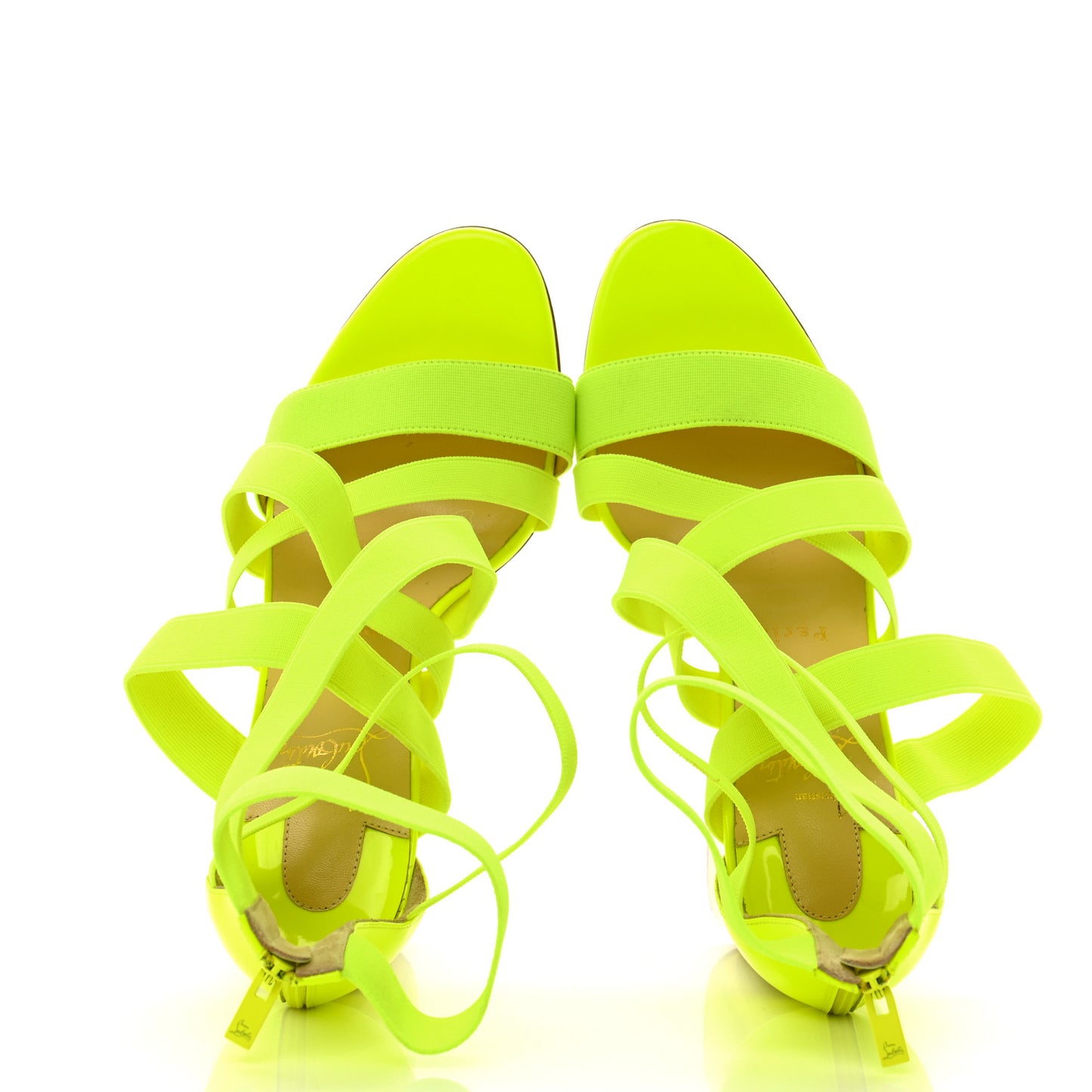 Elastic Patent Gladiapop 85 Heel Sandals 38 Fluo Yellow