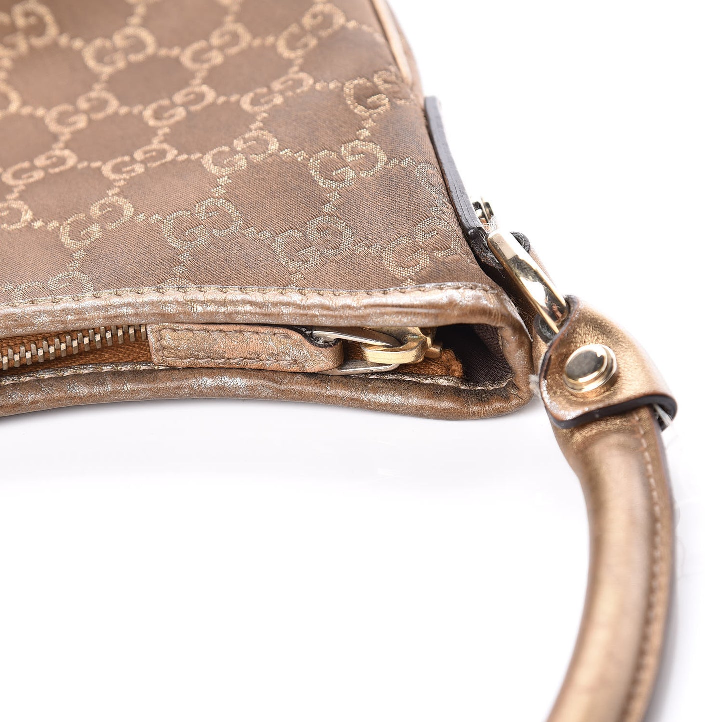 Satin Monogram Medium Abbey D Hobo Bronze
