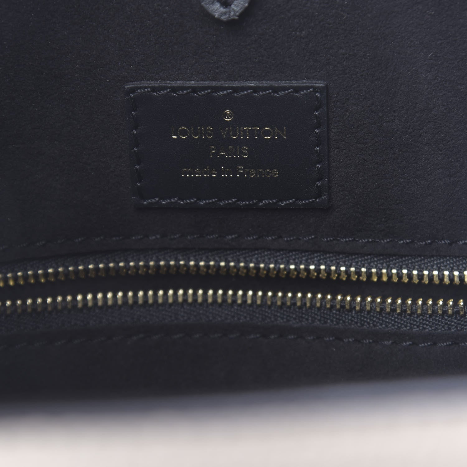 Louis Vuitton Calfskin Monogram Fold Tote Black Khaki Cream 6 of 9