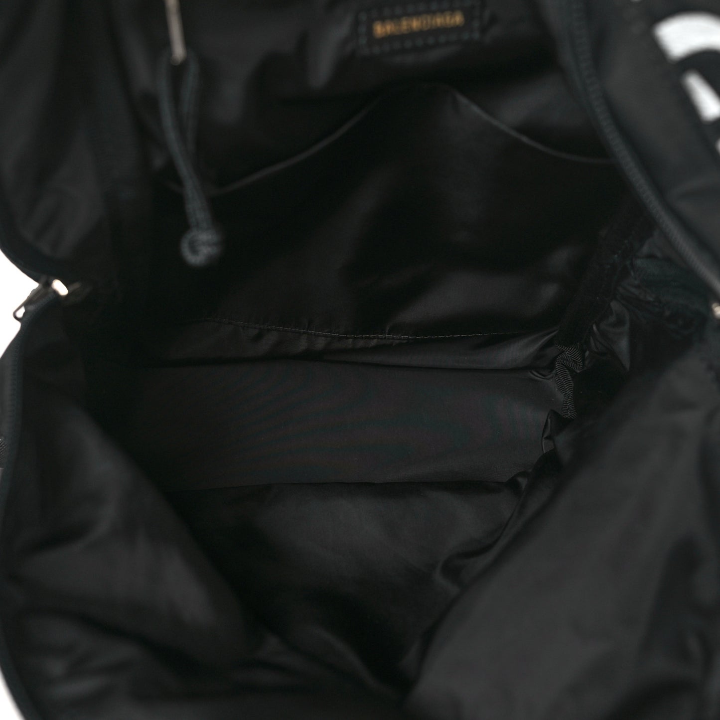 Sport Nylon Logo Embroidered S Wheel Backpack Black