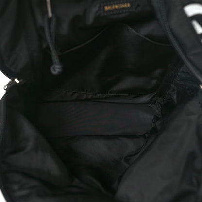 Balenciaga Sport Nylon Logo Embroidered S Wheel Backpack Black 5 of 8
