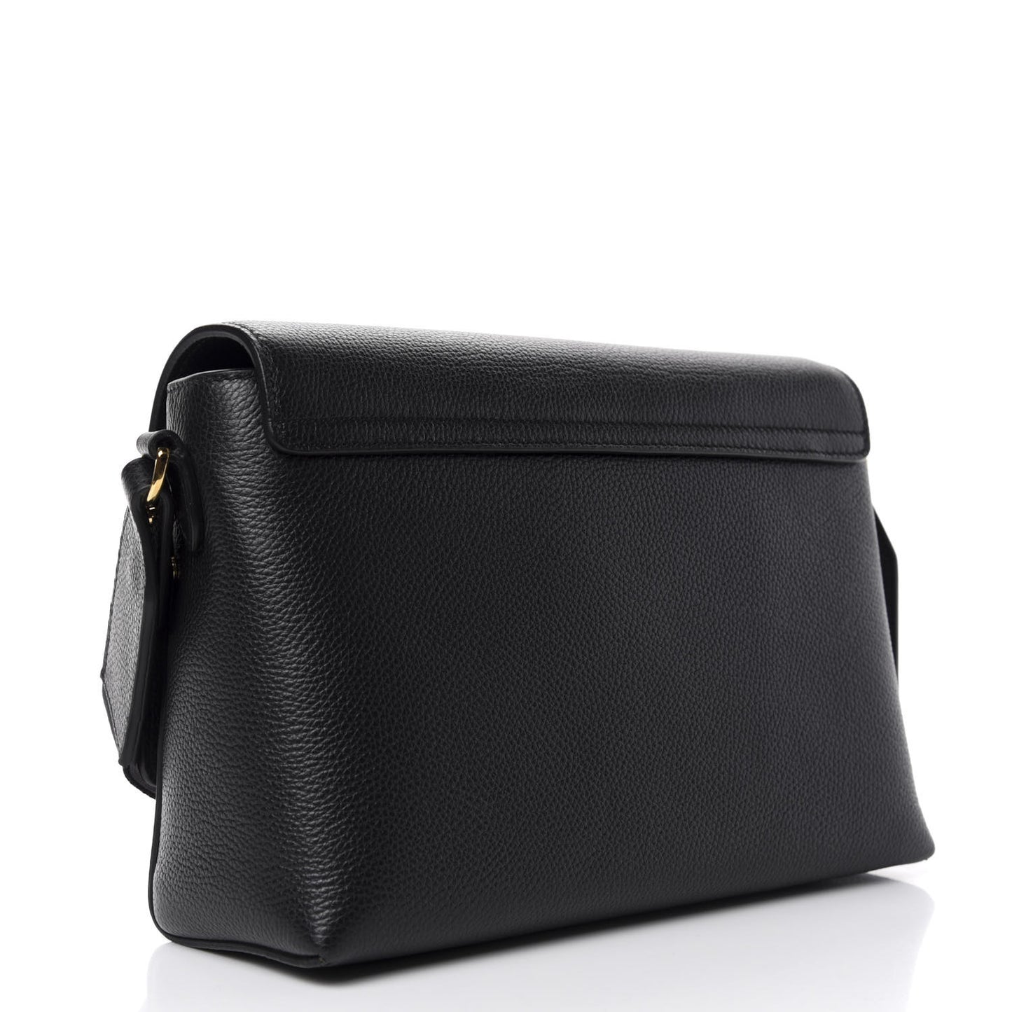 Grainy Calfskin Vintage Check Note Crossbody Bag Black