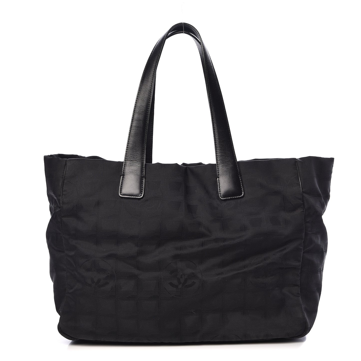 Nylon Large Travel Tote Black