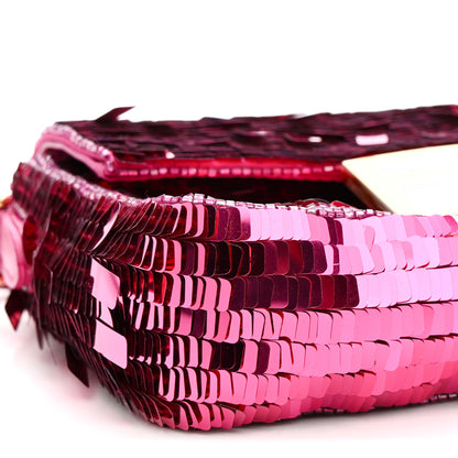 Fendi Sequin Paillettes Vitello Grace Sex and the City Mini Baguette Ciclamino Pilar 9 of 14