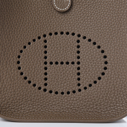 Hermes Taurillon Clemence Amazone Evelyne TPM Etoupe Bleu Indigo 11 of 12