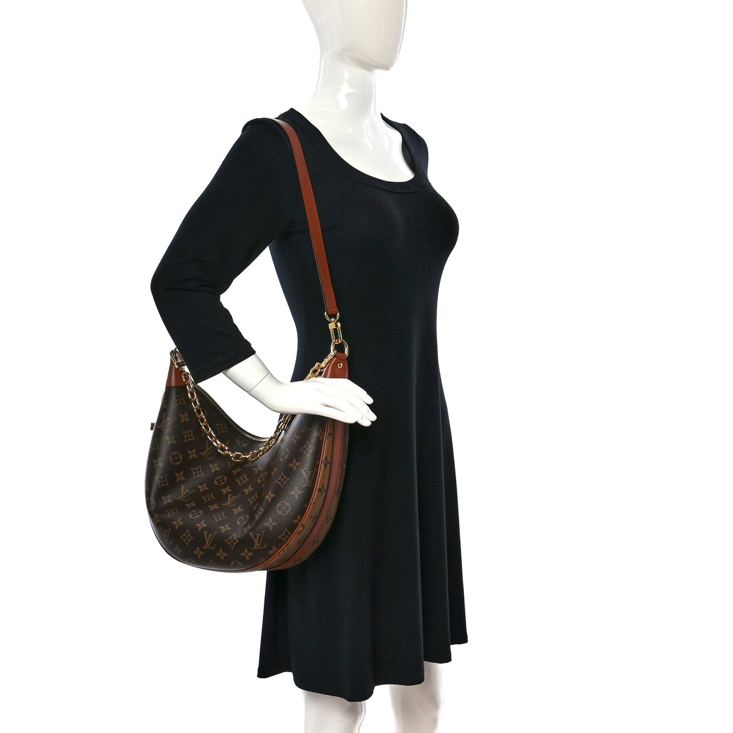 Reverse Monogram Loop Hobo