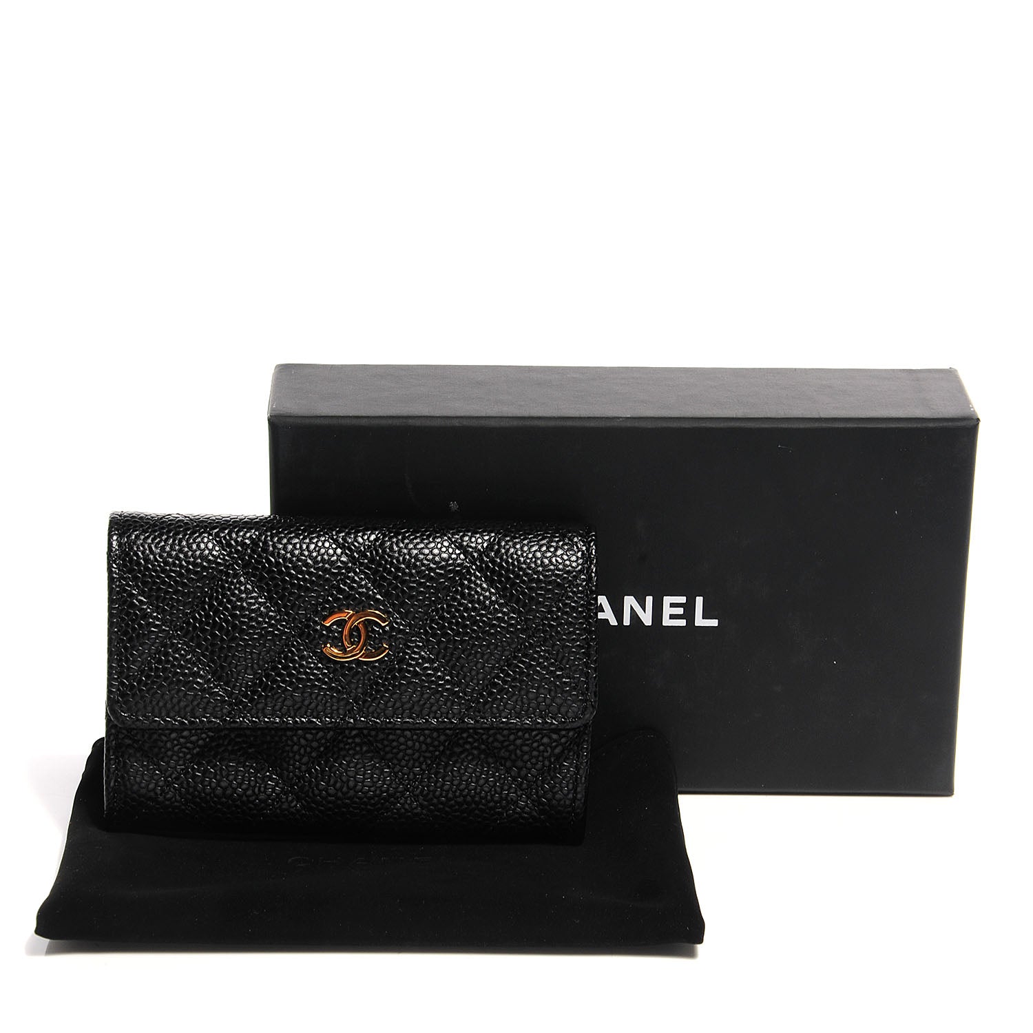 Chanel Caviar Quilted Flap Card Holder Black 5 of 9