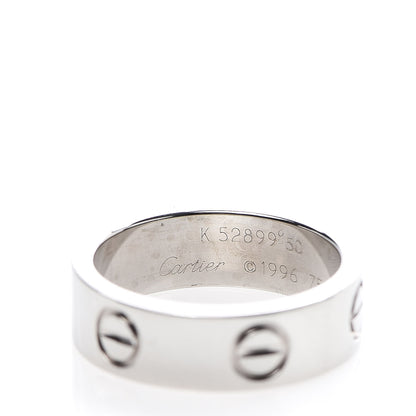 Cartier 18K White Gold 5.5mm LOVE Ring 50 5.25 4 of 4