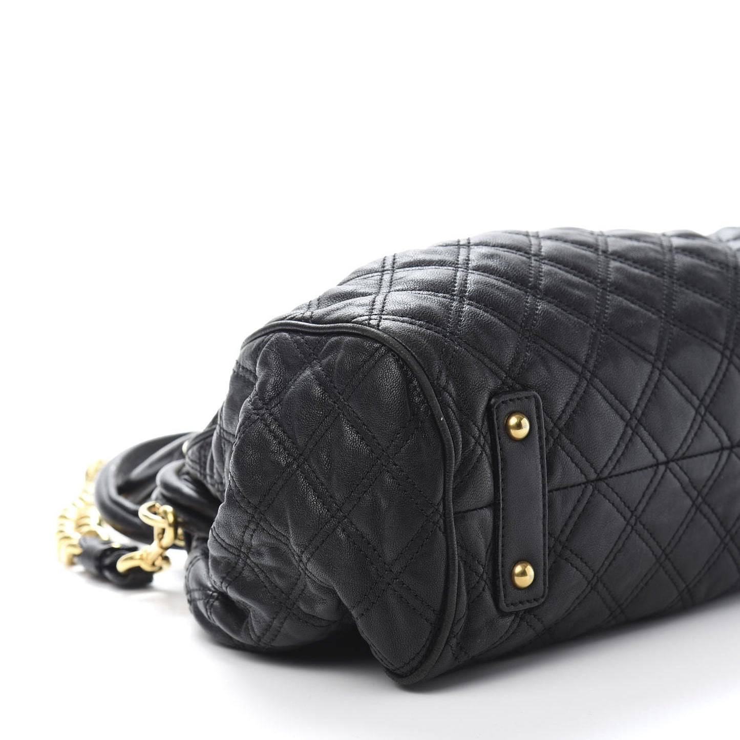 Calfskin Quilted Stam Black