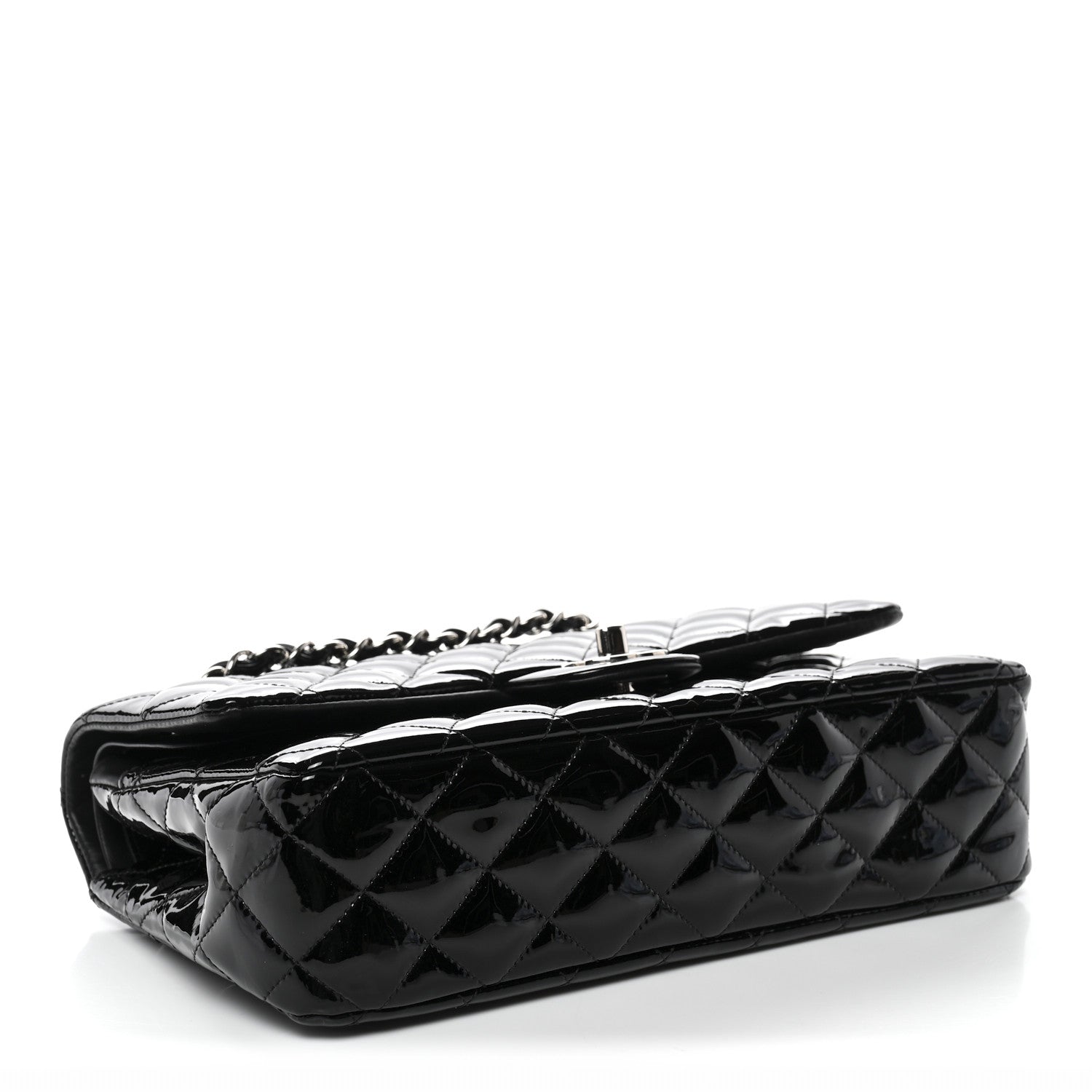 Chanel Patent Quilted Medium Double Flap Black 4 of 12