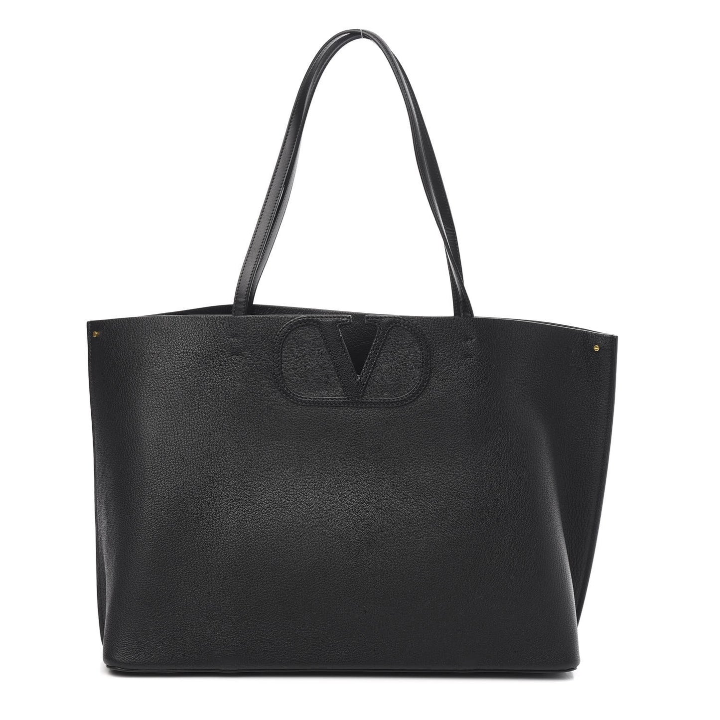 Calfskin Large Vlogo Fillme Tote Black