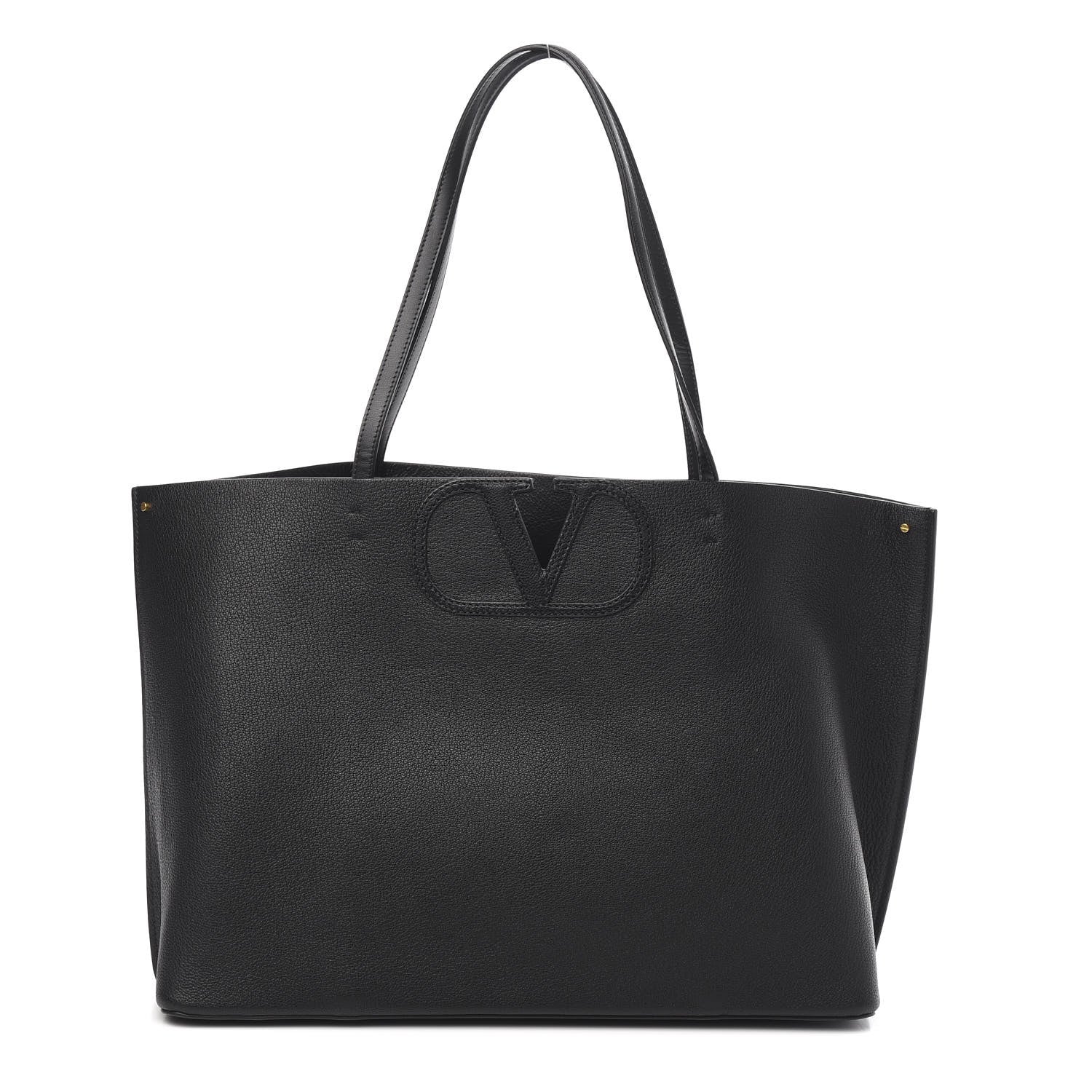 Valentino Garavani Calfskin Large Vlogo Fillme Tote Black 1 of 9
