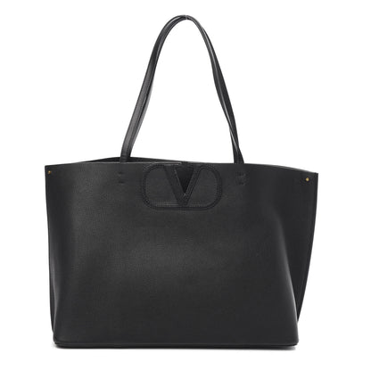 Valentino Garavani Calfskin Large Vlogo Fillme Tote Black 1 of 9