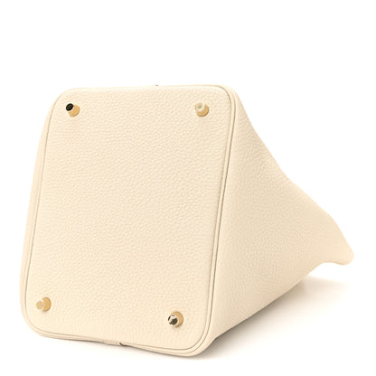Hermes Taurillon Clemence Picotin Lock 22 MM Beton 17 of 19