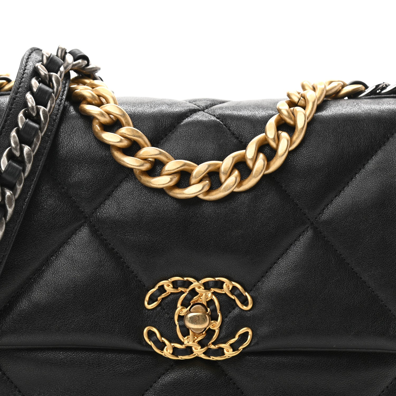 Chanel Lambskin Quilted Medium Chanel 19 Flap Black 8 of 11