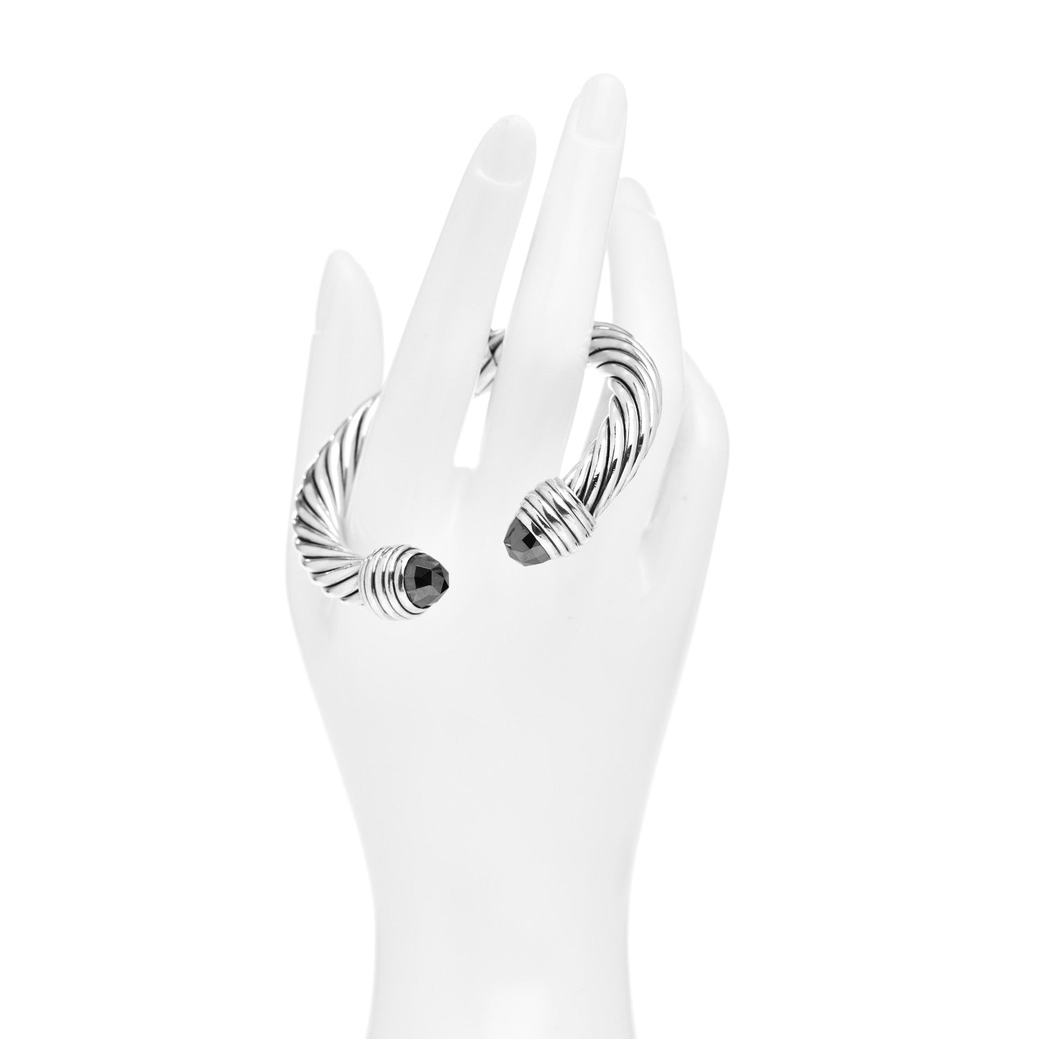 David Yurman Sterling Silver Hematine 10mm Cable Classics Bracelet 2 of 4