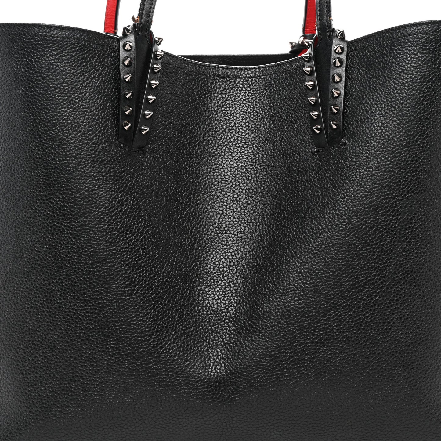 Calfskin Empire Spikes East West Cabata Tote Black