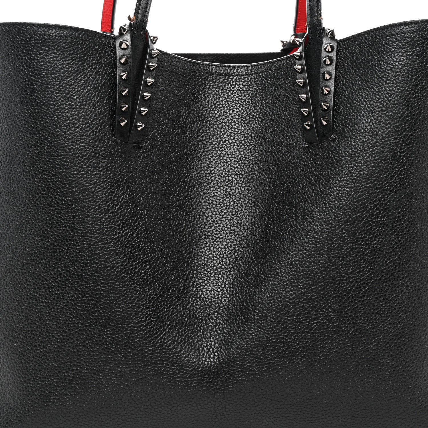 Christian Louboutin Calfskin Empire Spikes East West Cabata Tote Black 9 of 12