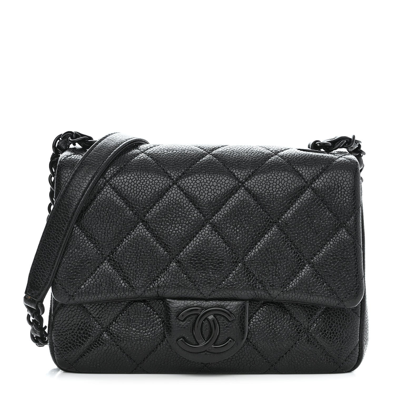 Chanel Caviar Quilted Incognito Mini Square Flap Black 1 of 10