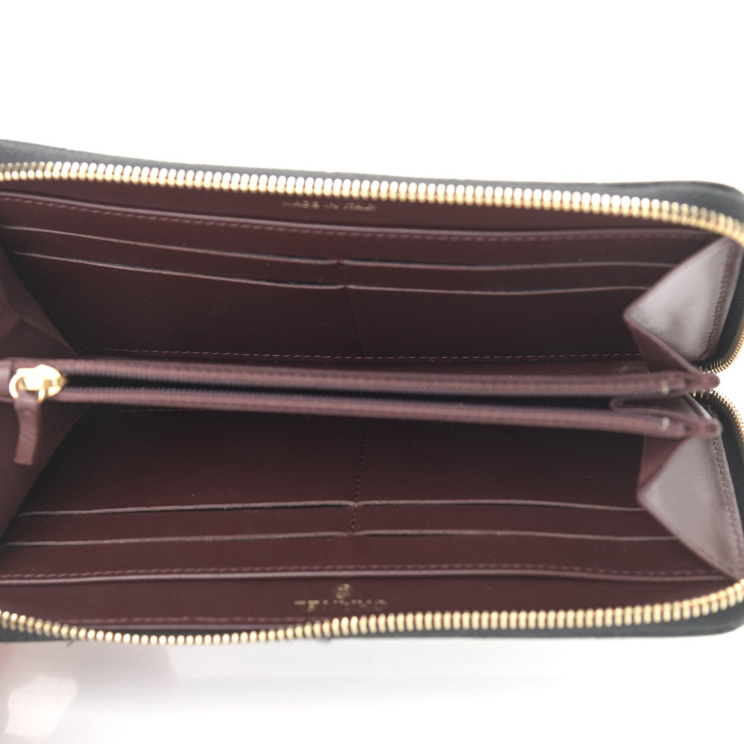 Caviar Quilted Large Gusset Zip Around Wallet Black