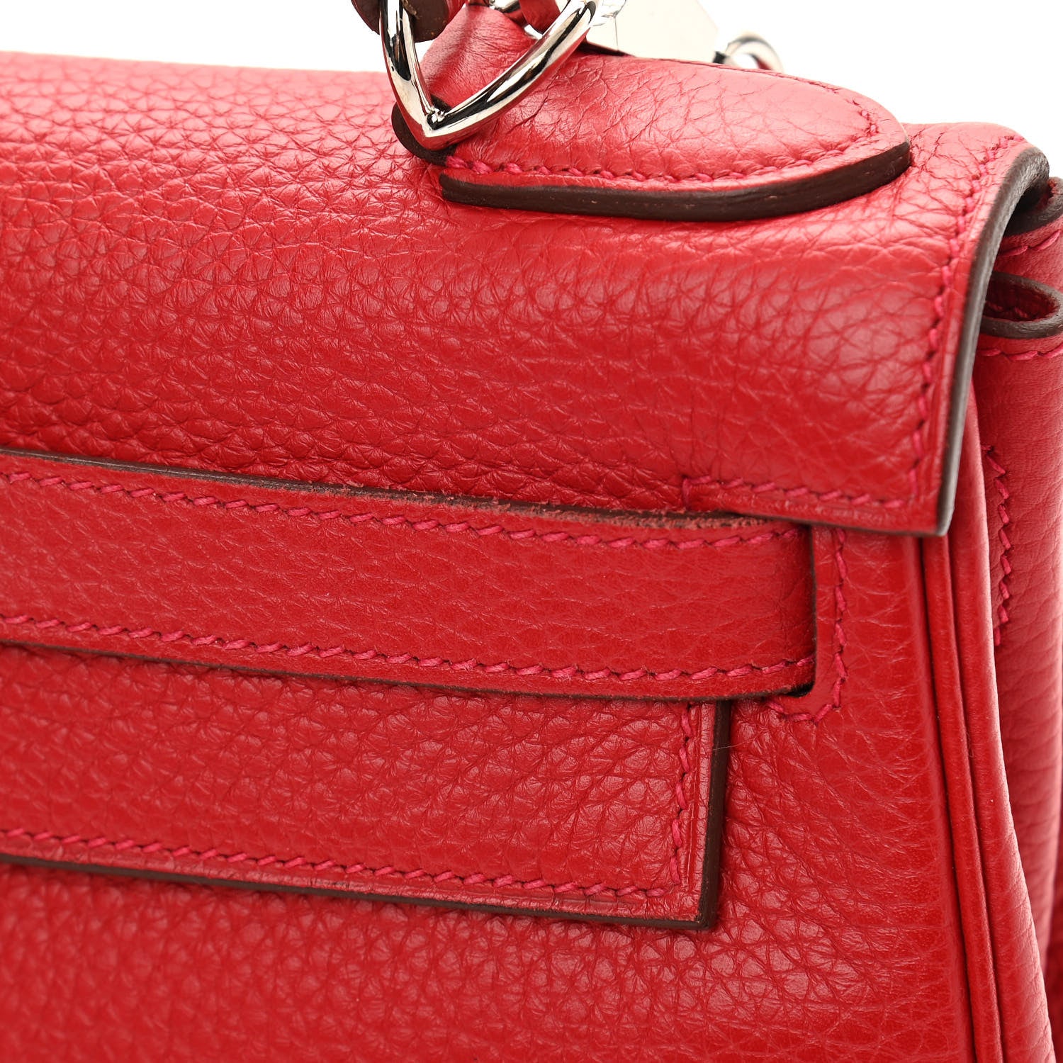 Hermes Taurillon Clemence Kelly Retourne 28 Rouge Casaque 11 of 12