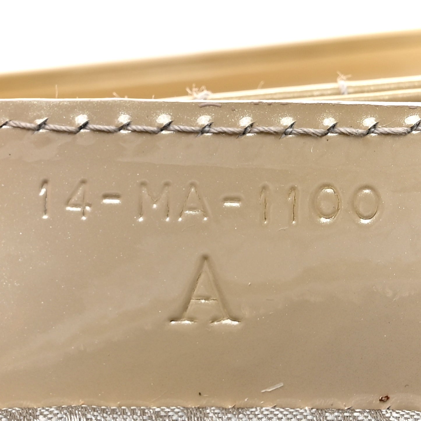 Patent Cannage Studded Double Strap Medium Lady Dior Beige