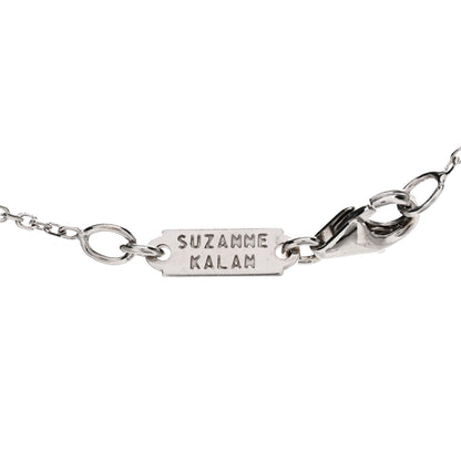 Suzanne Kalan 18K White Gold Diamond Classic Fireworks Bar Necklace 3 of 3