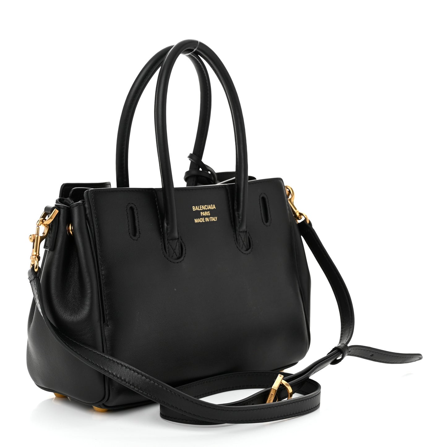 Smooth Calfskin Mini Bel Air Carry All Bag Black