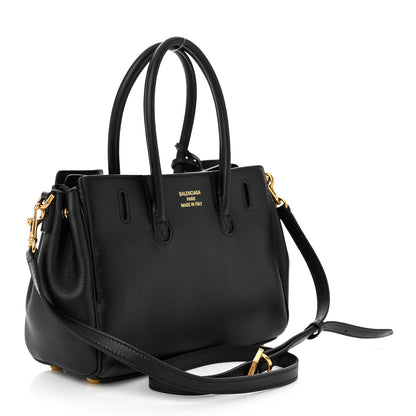 Balenciaga Smooth Calfskin Mini Bel Air Carry All Bag Black 3 of 9