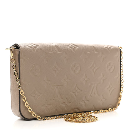 Louis Vuitton Empreinte Pochette Felicie Chain Wallet Tourterelle 4 of 11