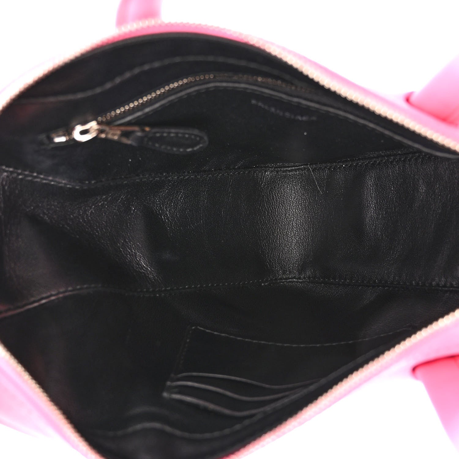 Balenciaga Shiny Day Calfskin XS Triangle Duffle Acid Pink Black 5 of 9