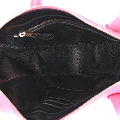 Balenciaga Shiny Day Calfskin XS Triangle Duffle Acid Pink Black 5 of 9