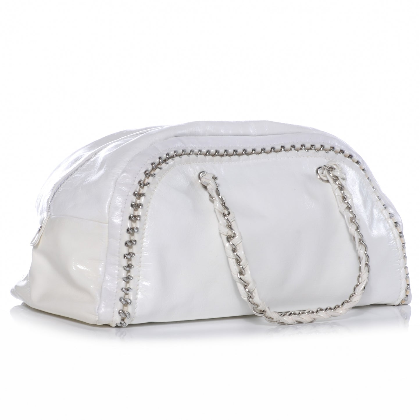 Patent Luxe Ligne Large Bowler White