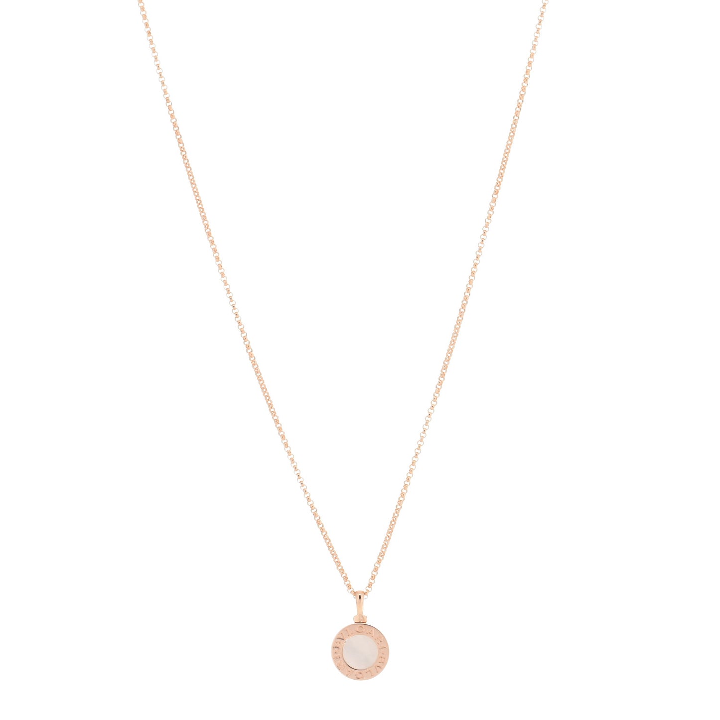 18K Rose Gold Mother of Pearl BVLGARI BVLGARI Pendant Necklace