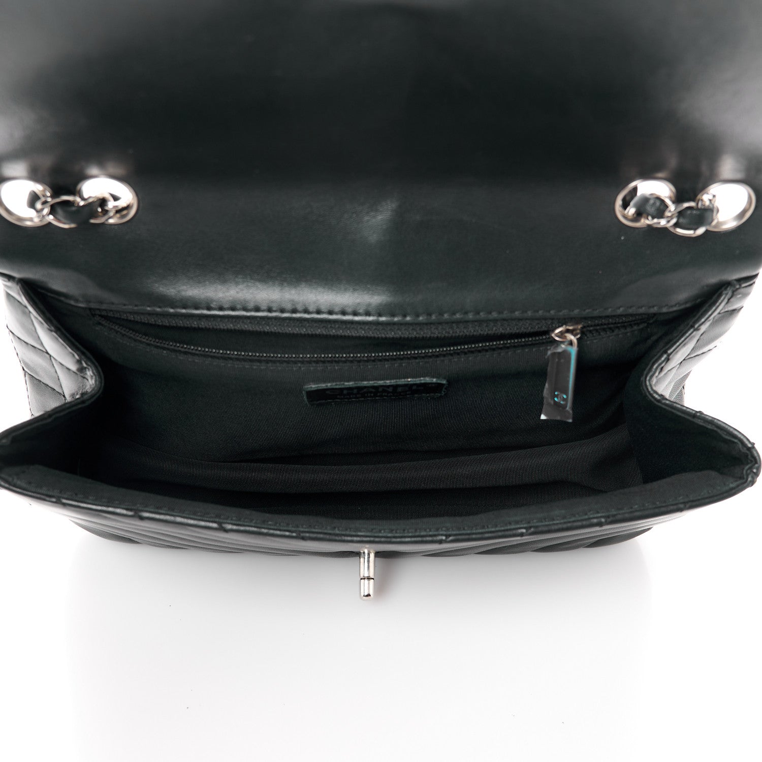 Chanel Lambskin Chevron Quilted Single Flap Black 5 of 12