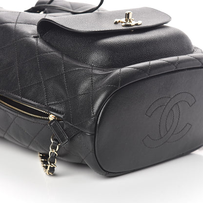 Chanel Sheepskin Caviar Quilted Daily Round Backpack Black 9 of 10