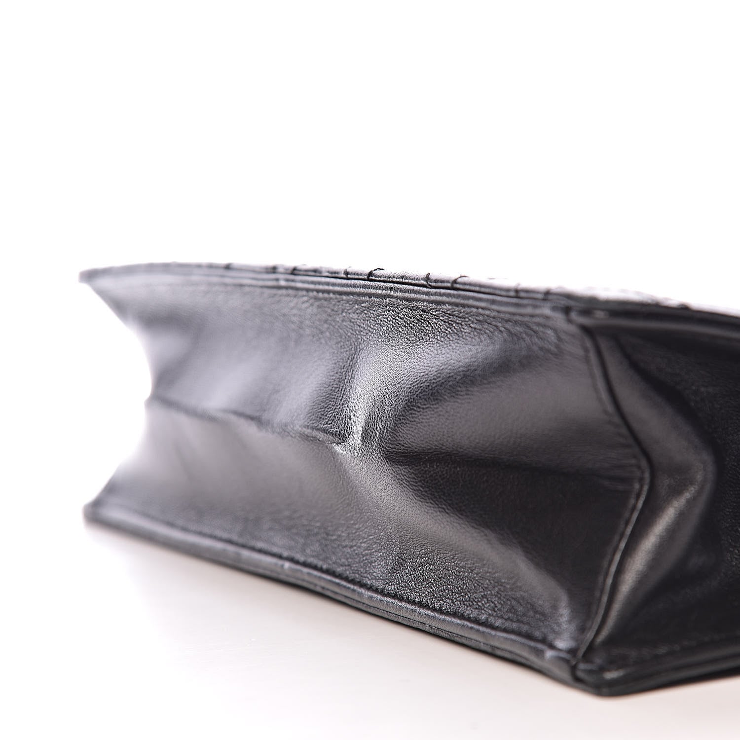 Chanel Lambskin Top Handle Logo Flap Black 11 of 13